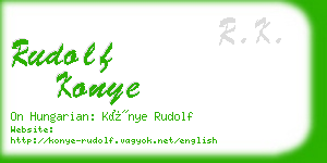 rudolf konye business card